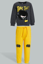 تنزيل الصورة على معرض الصور، Redtag-Charcoal-Batman-Jogging-Suit-Jog-Sets-Infant-Boys-3 to 24 Months
