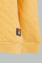 Load image into Gallery viewer, Redtag-Mustard-Quilted-Sweatshirt-Sweatshirts-Infant-Boys-3 to 24 Months
