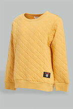 Load image into Gallery viewer, Redtag-Mustard-Quilted-Sweatshirt-Sweatshirts-Infant-Boys-3 to 24 Months
