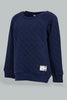 Redtag-Navy-Quilted-Sweatshirt-Sweatshirts-Infant-Boys-3 to 24 Months