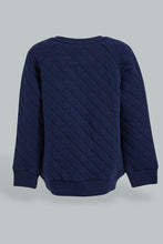 تنزيل الصورة على معرض الصور، Redtag-Navy-Quilted-Sweatshirt-Sweatshirts-Infant-Boys-3 to 24 Months
