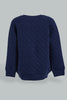 Redtag-Navy-Quilted-Sweatshirt-Sweatshirts-Infant-Boys-3 to 24 Months