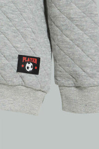 Redtag-Grey-Quilted-Sweatshirt-Sweatshirts-Infant-Boys-3 to 24 Months