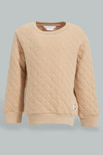 تنزيل الصورة على معرض الصور، Redtag-Beige-Quilted-Sweatshirt-Sweatshirts-Infant-Boys-3 to 24 Months
