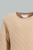 Redtag-Beige-Quilted-Sweatshirt-Sweatshirts-Infant-Boys-3 to 24 Months