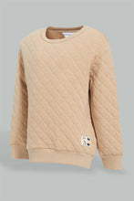تنزيل الصورة على معرض الصور، Redtag-Beige-Quilted-Sweatshirt-Sweatshirts-Infant-Boys-3 to 24 Months
