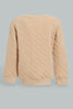 Redtag-Beige-Quilted-Sweatshirt-Sweatshirts-Infant-Boys-3 to 24 Months