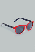 تنزيل الصورة على معرض الصور، Redtag-Round-Sunglasses-With-Printed-Case-Round-Boys-
