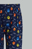 Redtag-Red-And-Navy-Printed-Tiger-Pj-Set-4-Pack-Pyjama-Sets-Infant-Boys-3 to 24 Months