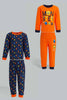 Redtag-Red-And-Navy-Printed-Tiger-Pj-Set-4-Pack-Pyjama-Sets-Infant-Boys-3 to 24 Months