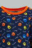 Redtag-Red-And-Navy-Printed-Tiger-Pj-Set-4-Pack-Pyjama-Sets-Infant-Boys-3 to 24 Months