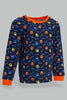 Redtag-Red-And-Navy-Printed-Tiger-Pj-Set-4-Pack-Pyjama-Sets-Infant-Boys-3 to 24 Months