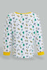 Redtag-Mustard-Striped-And-White-Muscl-Pj-Set-4-Pack-Pyjama-Sets-Infant-Boys-3 to 24 Months