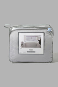 Redtag-Grey-4-Piece-Comforter-Set-(Double-Size)-Comforters-Home-Bedroom-