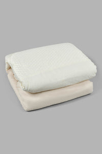 Redtag-Beige-4-Piece-Comforter-Set-(Double-Size)-Comforters-Home-Bedroom-