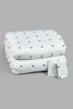 Redtag-White/Teal-Clip-Jacquard-3-Piece-Comforter-Set-(King-Size)-Comforters-Home-Bedroom-