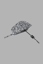 تنزيل الصورة على معرض الصور، Redtag-Black-Zebra-Prints-3-Fold-Umbrella-Umbrellas-Travel-Accessories-
