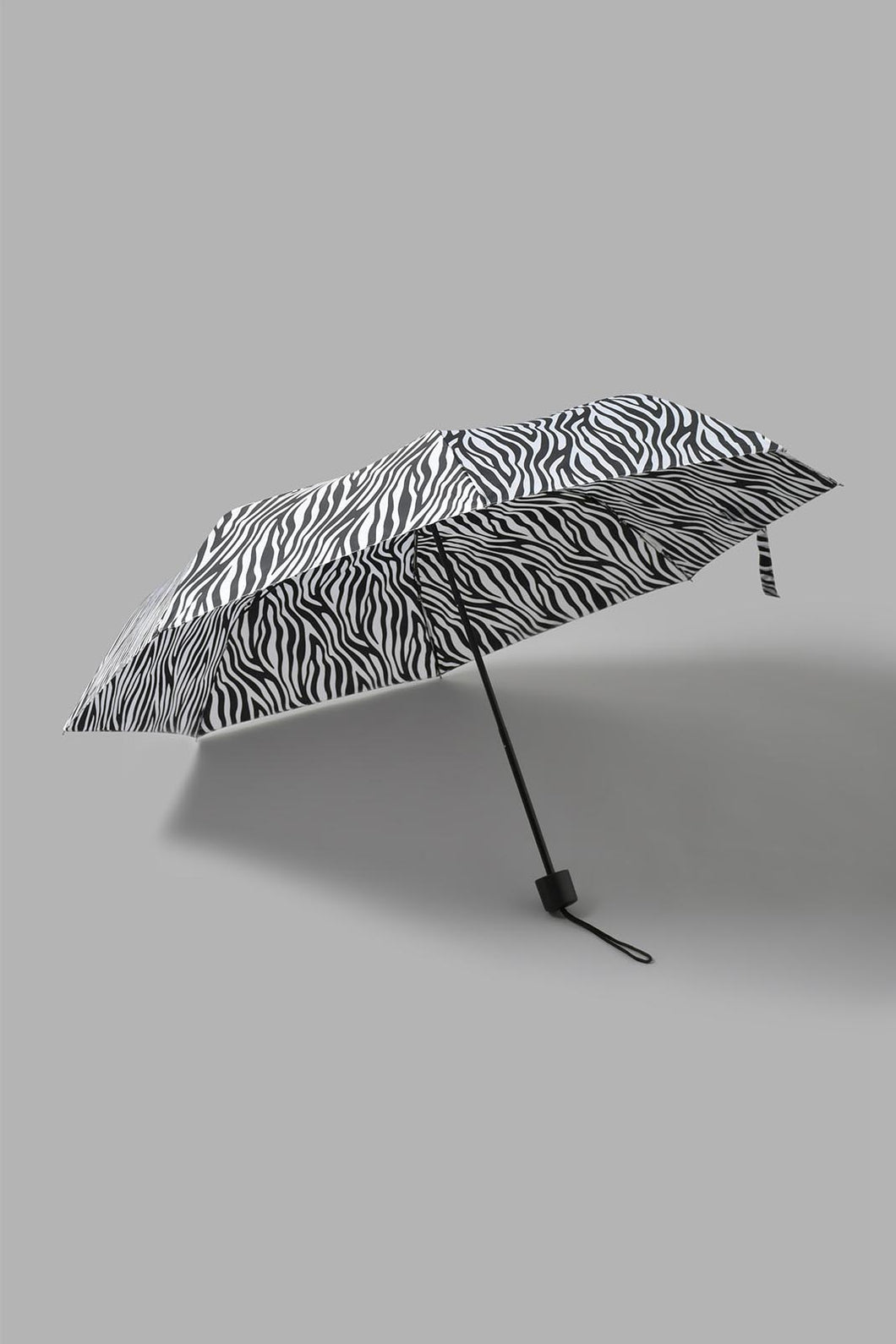 Redtag-Black-Zebra-Prints-3-Fold-Umbrella-Umbrellas-Travel-Accessories-