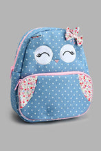 Load image into Gallery viewer, Redtag-Blue-Character-Embellished-With-Polka-Dots-Backpack-Backpacks-Girls-
