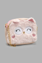 Load image into Gallery viewer, Redtag-Pink-Character-Faux-Fur-Cross-Body-Bag-Cross-Body-Bags-Girls-
