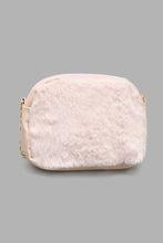 Load image into Gallery viewer, Redtag-Pink-Character-Faux-Fur-Cross-Body-Bag-Cross-Body-Bags-Girls-
