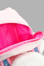 Load image into Gallery viewer, Redtag-Pink--Character-Faux-Fur-Backpack-Backpacks-Girls-
