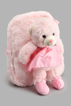 تنزيل الصورة على معرض الصور، Redtag-Pink--Character-Faux-Fur-Backpack-Backpacks-Girls-
