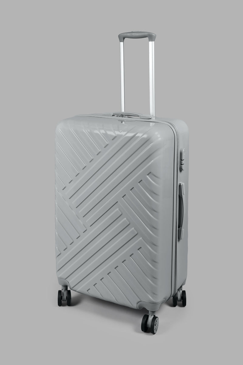 Redtag-Grey-4-Wheel-Hard-Side-24"-Luggage-Trolley-Colour:Grey,-Filter:Travel-Accessories,-LUG-Luggages,-New-In,-New-In-LUG-ACC,-Non-Sale,-S22A-Travel-Accessories-