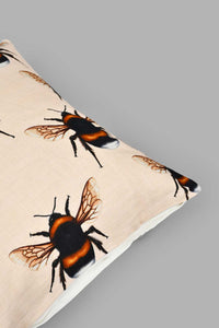 Redtag-Beige-Bee-Cushion-Colour:Beige,-Filter:Home-Bedroom,-HMW-BED-Cushions,-New-In,-New-In-HMW-BED,-Non-Sale,-S22A,-Section:Homewares-Home-Bedroom-