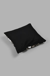 Redtag-Grey-And-Black-Elephant-Cushion-Colour:Black,-Colour:Grey,-Filter:Home-Bedroom,-HMW-BED-Cushions,-New-In,-New-In-HMW-BED,-Non-Sale,-S22A,-Section:Homewares-Home-Bedroom-