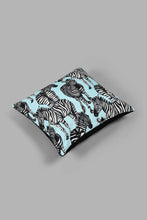 تنزيل الصورة على معرض الصور، Redtag-Teal-And-Black-Zebra-Cushion-Colour:Black,-Colour:Teal,-Filter:Home-Bedroom,-HMW-BED-Cushions,-New-In,-New-In-HMW-BED,-Non-Sale,-S22A,-Section:Homewares-Home-Bedroom-
