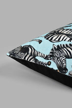 تنزيل الصورة على معرض الصور، Redtag-Teal-And-Black-Zebra-Cushion-Colour:Black,-Colour:Teal,-Filter:Home-Bedroom,-HMW-BED-Cushions,-New-In,-New-In-HMW-BED,-Non-Sale,-S22A,-Section:Homewares-Home-Bedroom-
