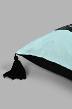 تنزيل الصورة على معرض الصور، Redtag-Teal-And-Black-Zebra-Print-Cushion-Colour:Black,-Colour:Teal,-Filter:Home-Bedroom,-HMW-BED-Cushions,-New-In,-New-In-HMW-BED,-Non-Sale,-S22A,-Section:Homewares-Home-Bedroom-
