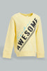 Redtag-Yellow-Placement-Print-SweaT-Shirts-Sweatshirts-Infant-Boys-3 to 24 Months