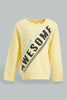 Redtag-Yellow-Placement-Print-SweaT-Shirts-Sweatshirts-Infant-Boys-3 to 24 Months