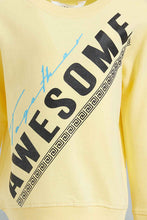 Load image into Gallery viewer, Redtag-Yellow-Placement-Print-SweaT-Shirts-Sweatshirts-Infant-Boys-3 to 24 Months
