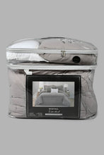 Load image into Gallery viewer, Redtag-Grey-Floral-7-Piece-Embroidery-Comforter-Set-
(King-Size)-Comforters-Home-Bedroom-
