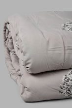 Load image into Gallery viewer, Redtag-Grey-Floral-7-Piece-Embroidery-Comforter-Set-
(King-Size)-Comforters-Home-Bedroom-

