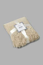 Load image into Gallery viewer, Redtag-Beige-Chenille-Throw-With-Beaded-Fringe-Throws-Home-Bedroom-
