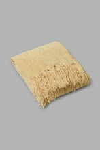 تنزيل الصورة على معرض الصور، Redtag-Mustard-Chenille-Throw-With-Fringe-Throws-Home-Bedroom-
