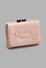 Load image into Gallery viewer, Redtag-Pink-Floral-And-Pearl-Embellished-Purse-Purses-Girls-
