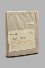 تنزيل الصورة على معرض الصور، Redtag-Beige-Cotton-Fitted-Sheet-
(Single-Size)-Fitted-Sheets-Home-Bedroom-
