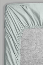 Load image into Gallery viewer, Redtag-Teal-Cotton-Fitted-Sheet-
(Single-Size)-Fitted-Sheets-Home-Bedroom-
