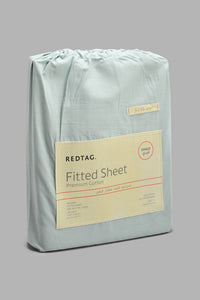 Redtag-Teal-Cotton-Fitted-Sheet-
(Single-Size)-Fitted-Sheets-Home-Bedroom-