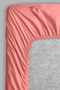 Redtag-Pink-Cotton-Fitted-Sheet-
(Single-Size)-Fitted-Sheets-Home-Bedroom-