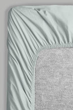 تنزيل الصورة على معرض الصور، Redtag-Teal-Cotton-Fitted-Sheet-(Double-Size)-Fitted-Sheets-Home-Bedroom-
