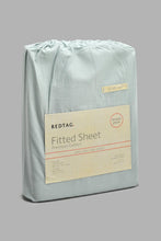 تنزيل الصورة على معرض الصور، Redtag-Teal-Cotton-Fitted-Sheet-(Double-Size)-Fitted-Sheets-Home-Bedroom-
