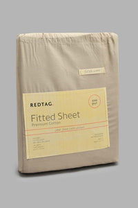 Redtag-Beige-Cotton-Fitted-Sheet-
(King-Size)-Fitted-Sheets-Home-Bedroom-