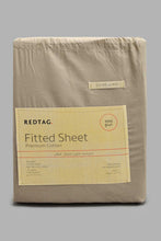 Load image into Gallery viewer, Redtag-Beige-Cotton-Fitted-Sheet-
(King-Size)-Fitted-Sheets-Home-Bedroom-
