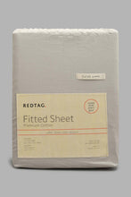 Load image into Gallery viewer, Redtag-Grey-Cotton-Fitted-Sheet-(Super-King-Size)-Fitted-Sheets-Home-Bedroom-
